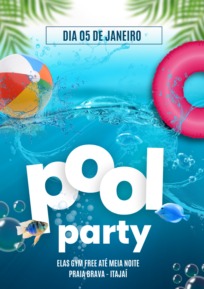 Colorful Pool Party Flyer