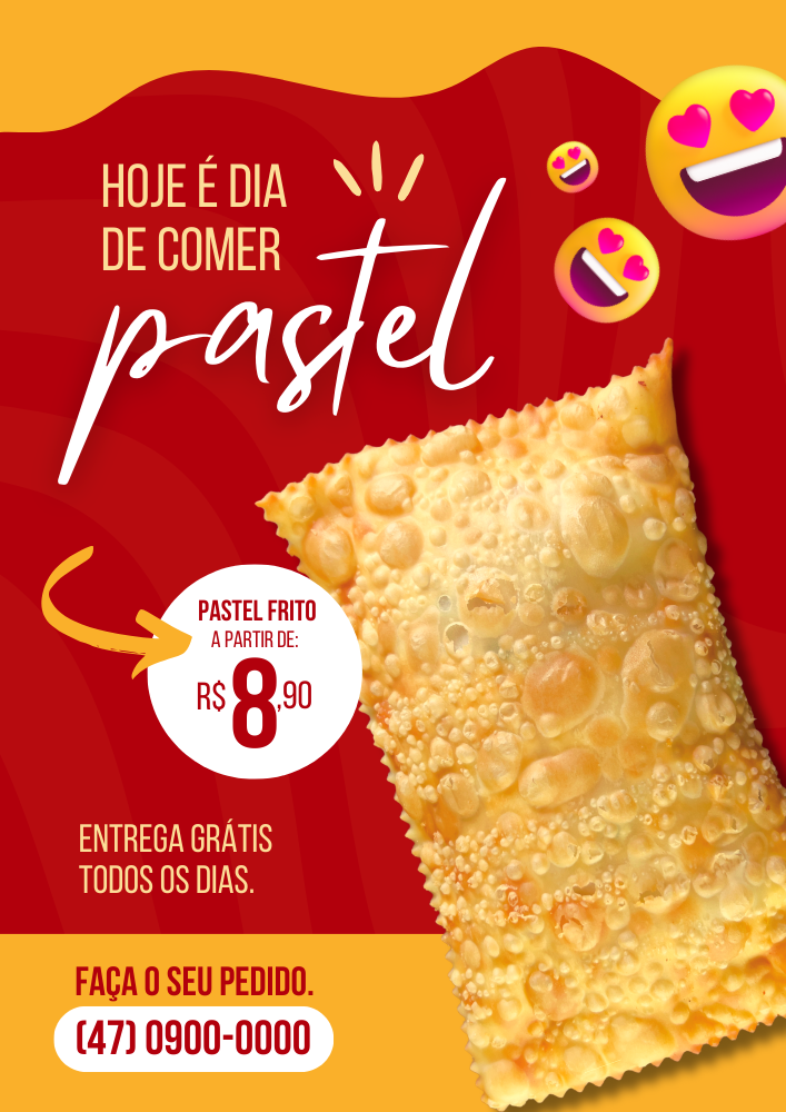 Panfleto pastel oferta tons vermelho e amarelo